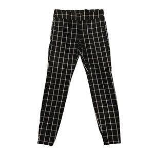 INC International Concepts Black and White Striped Plaid Dress Pants - 8